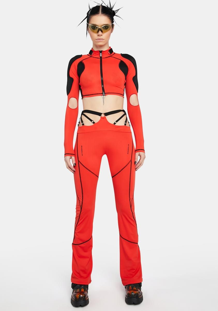 Red Enduro Long Sleeve Top sold by Dolls Kill product image thumbnail 3