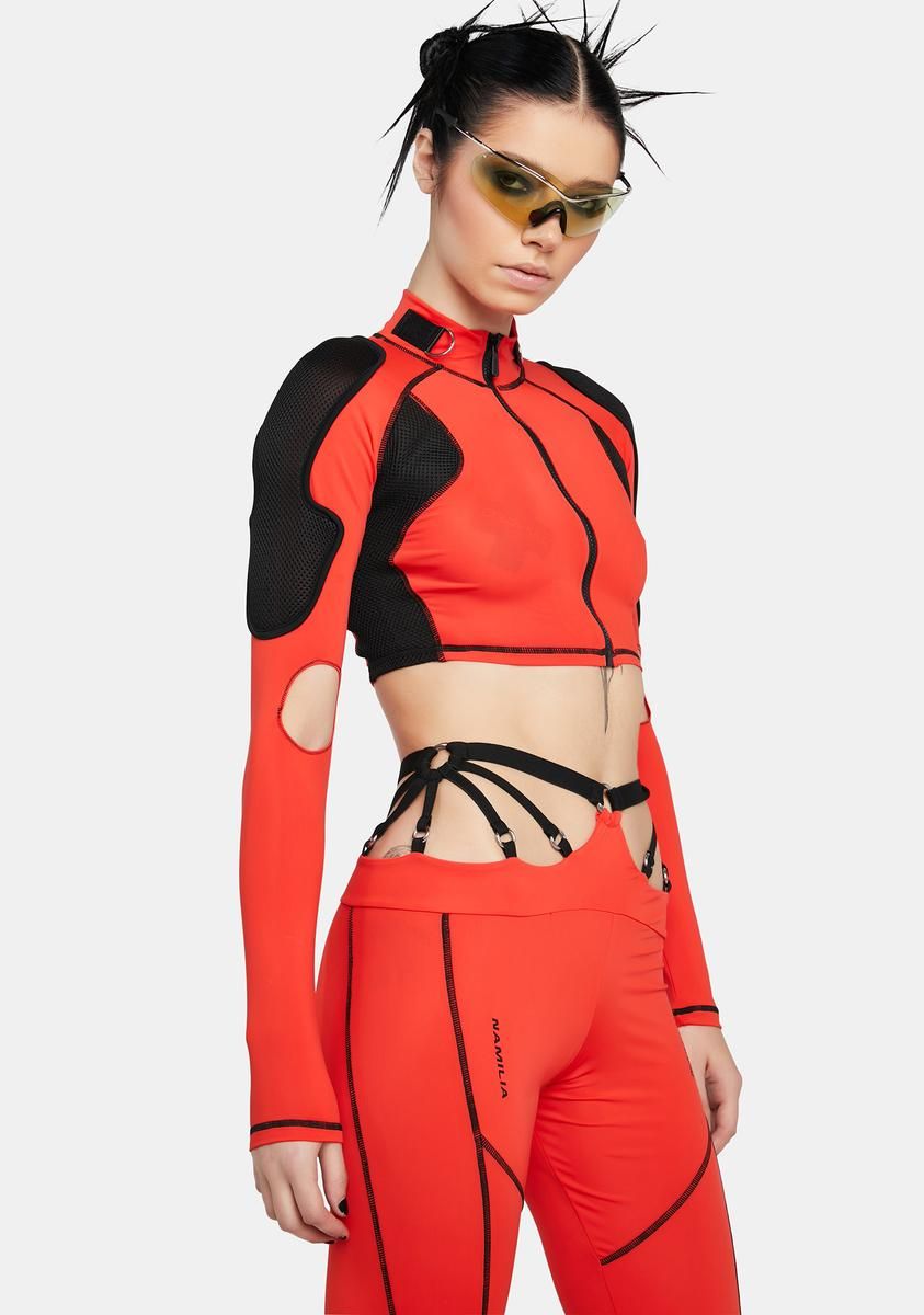 Red Enduro Long Sleeve Top sold by Dolls Kill product image thumbnail 2