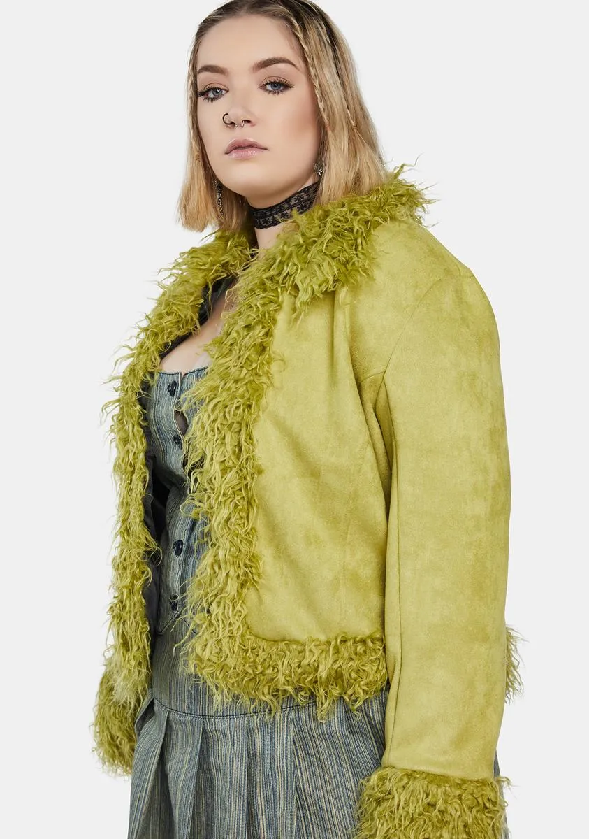 Plus Clover Real Intentions Vegan Suede Jacket sold by Dolls Kill product image thumbnail 2