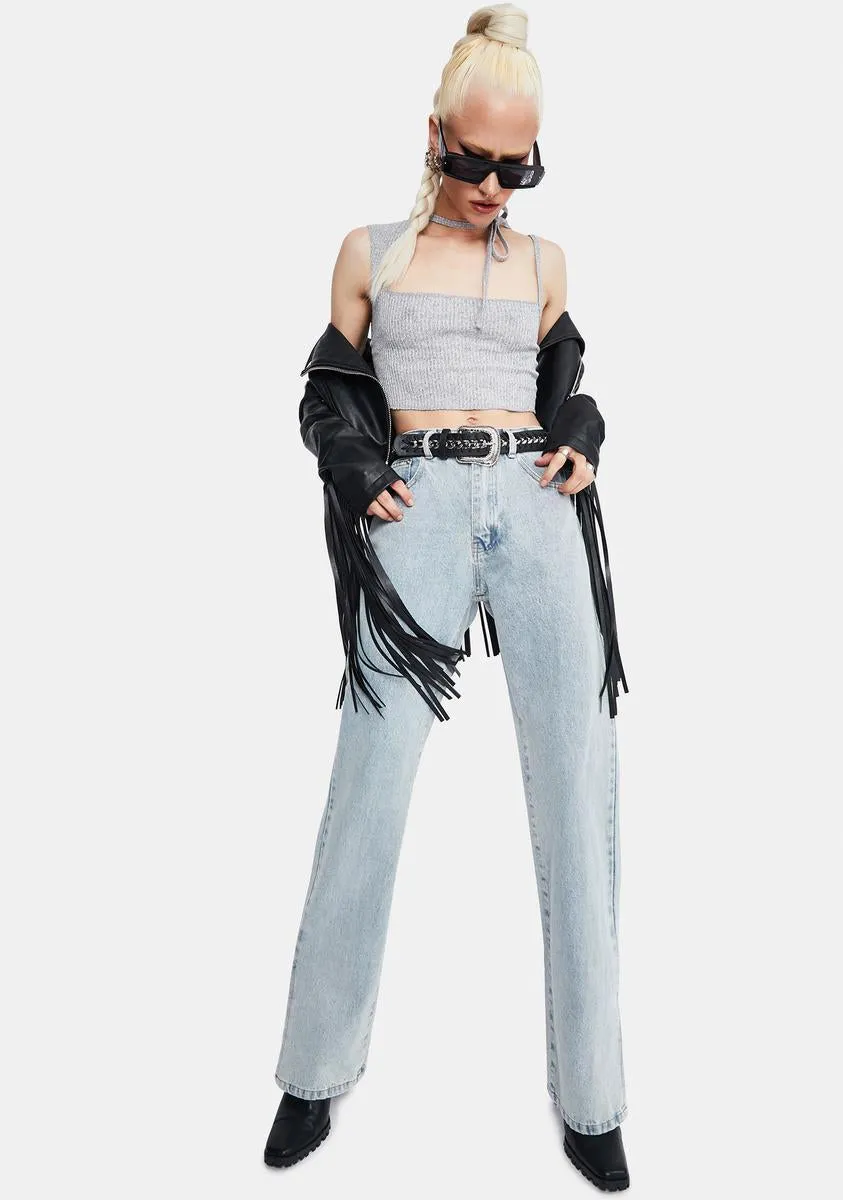 Heather Chill Lies Crop Tank Top sold by Dolls Kill product image thumbnail 3