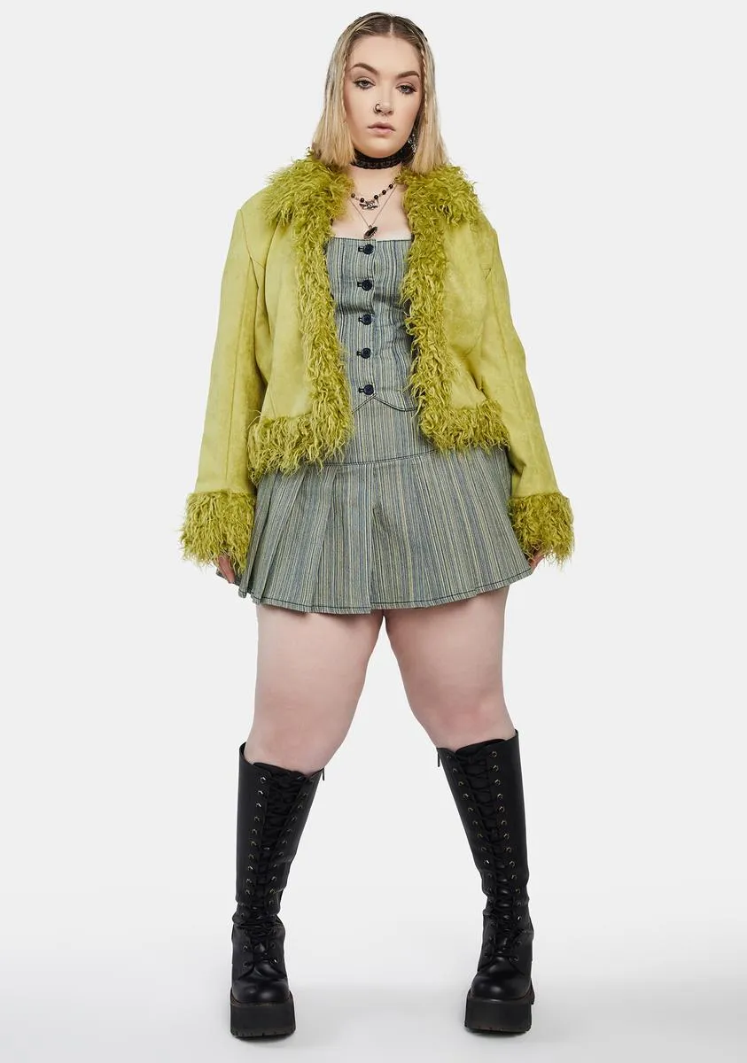 Plus Clover Real Intentions Vegan Suede Jacket sold by Dolls Kill product image thumbnail 3