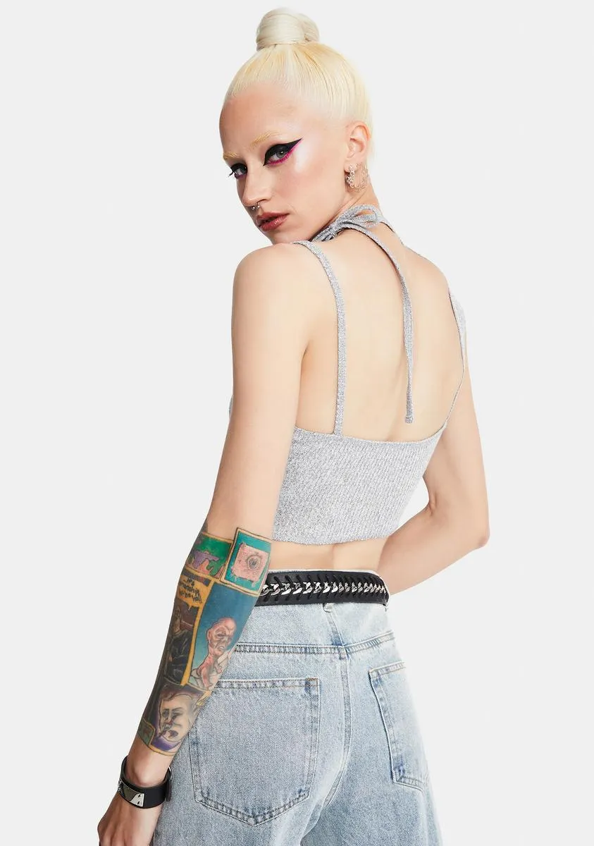 Heather Chill Lies Crop Tank Top sold by Dolls Kill product image thumbnail 4