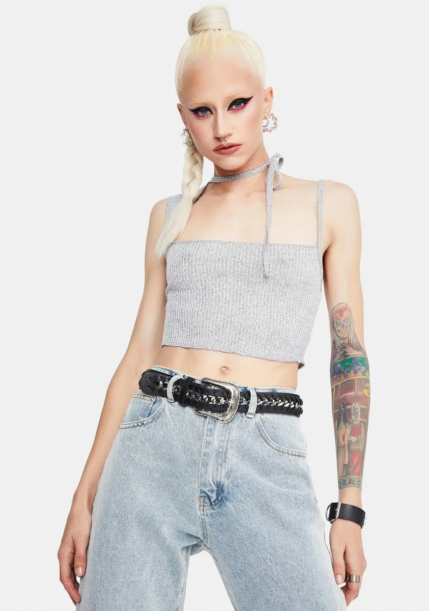 Heather Chill Lies Crop Tank Top sold by Dolls Kill