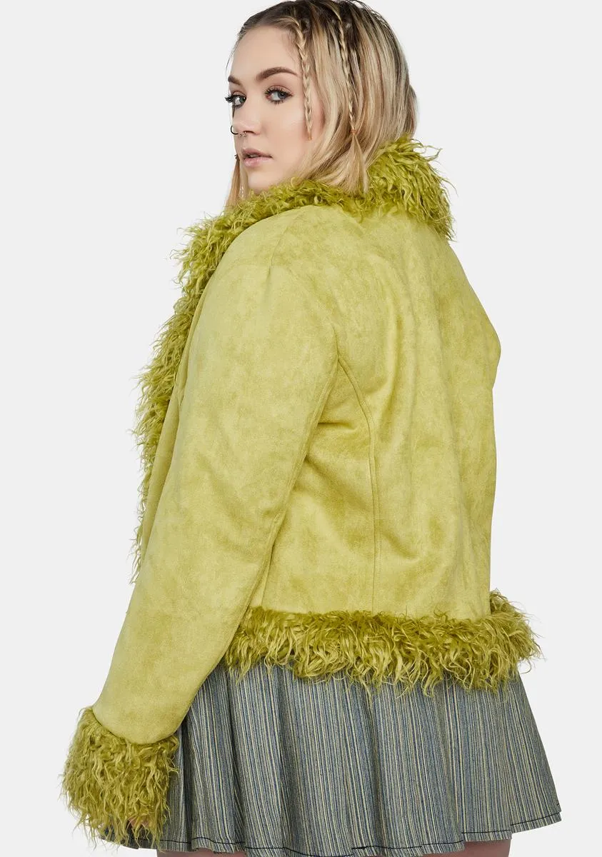 Plus Clover Real Intentions Vegan Suede Jacket sold by Dolls Kill product image thumbnail 4