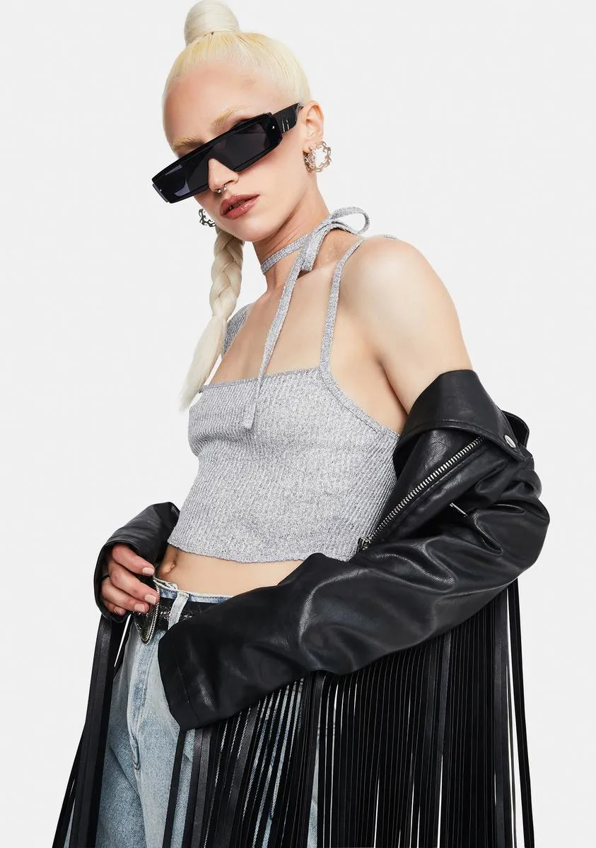 Heather Chill Lies Crop Tank Top sold by Dolls Kill product image thumbnail 2