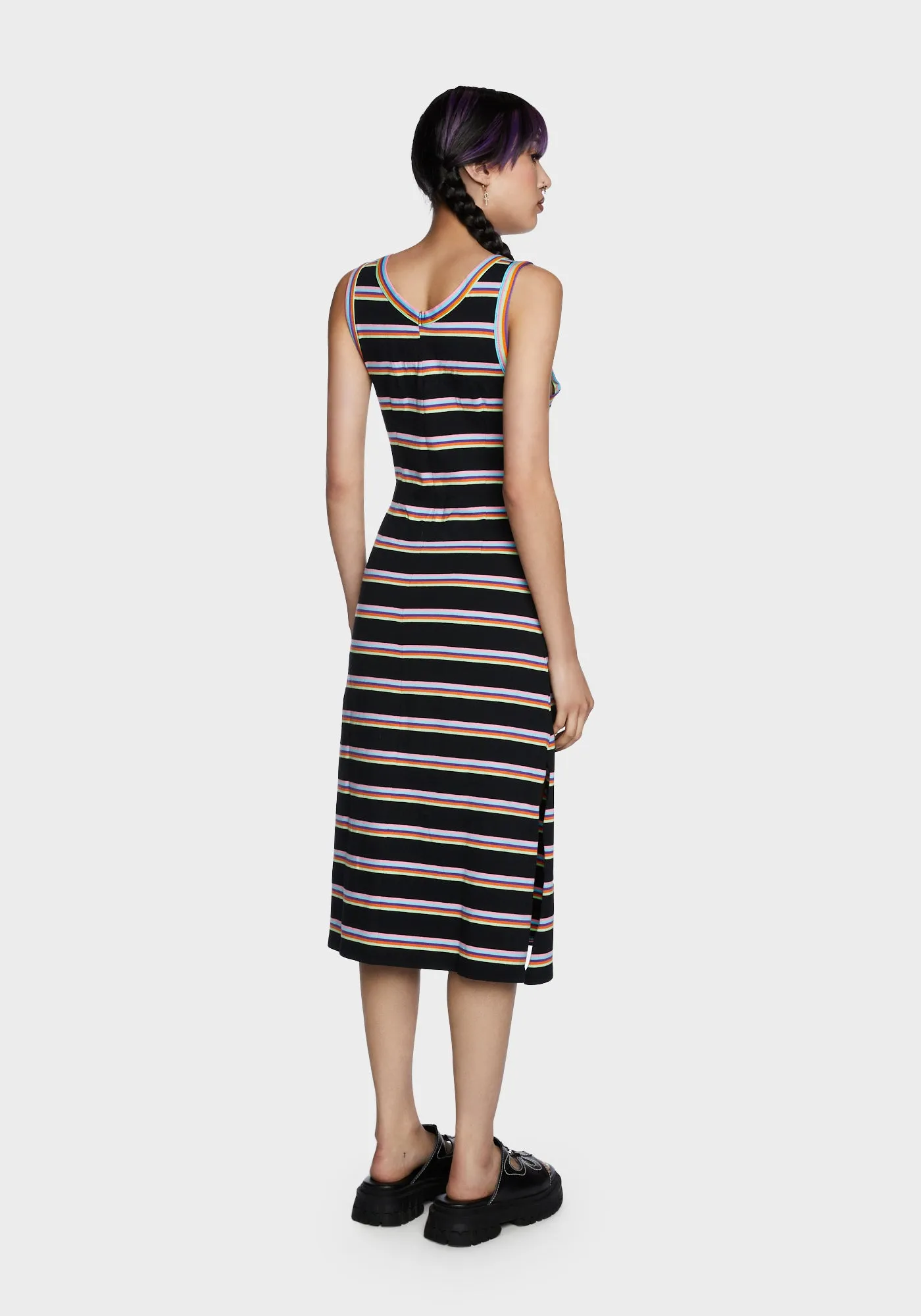 Dream I'm Living Striped Midi Dress sold by Dolls Kill product image thumbnail 4