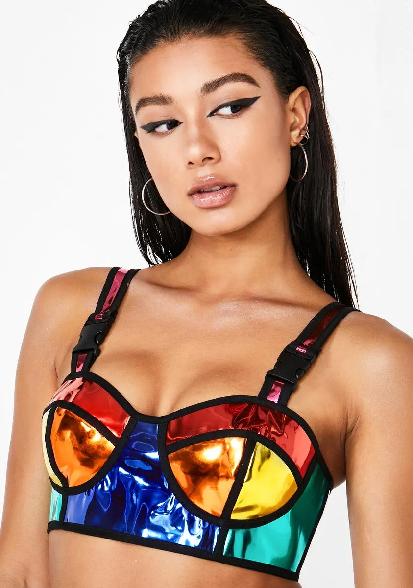 Rainbow Runner Bra Top sold by Dolls Kill