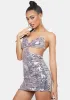 Glitter Arrival Sequin Halter Dress sold by Dolls Kill