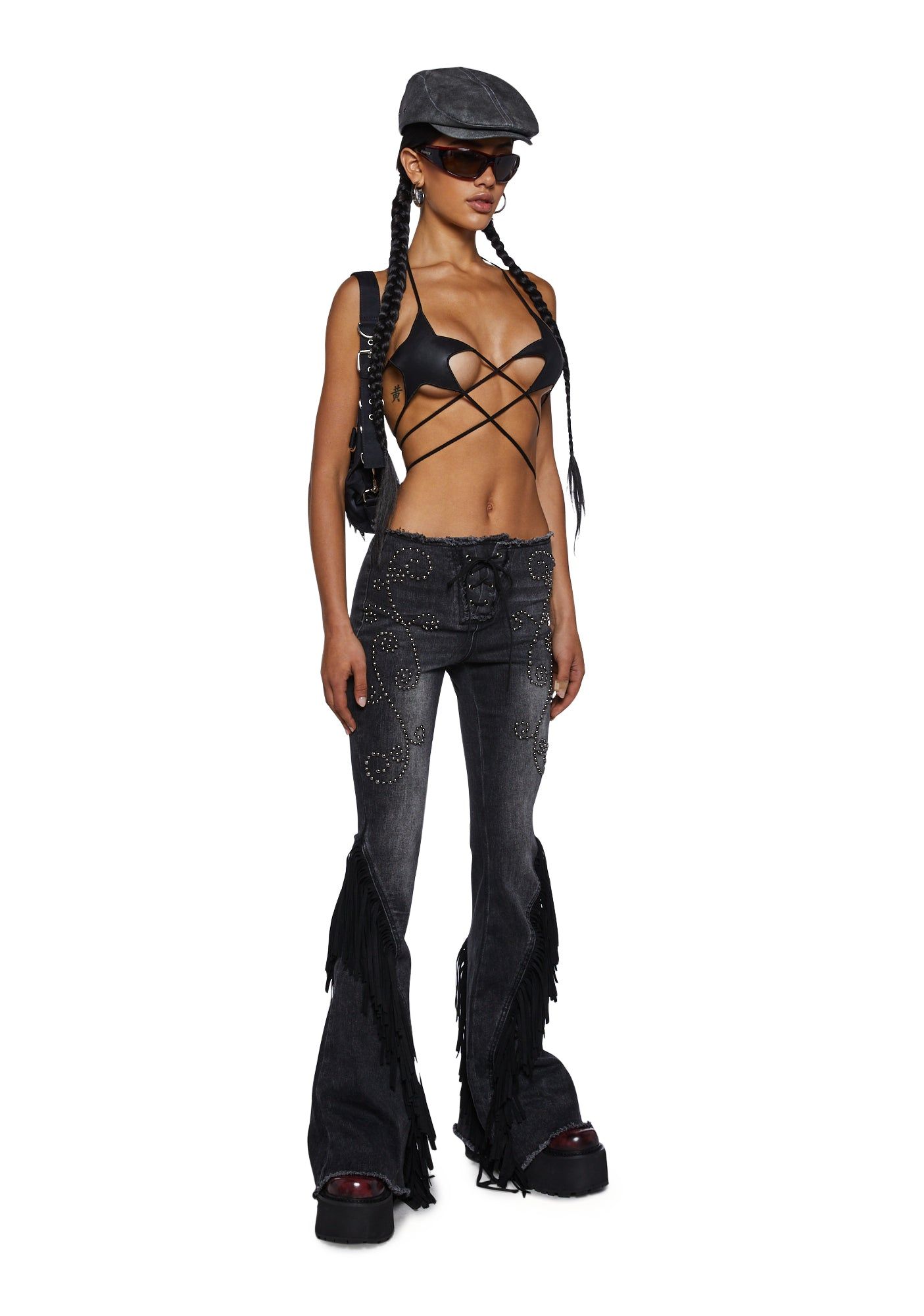 Backroads Bra Top- Black sold by Dolls Kill product image thumbnail 2