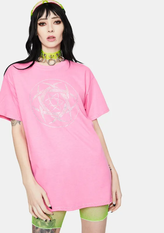 Tribalize Rhinestone Short Sleeve Tee sold by Dolls Kill