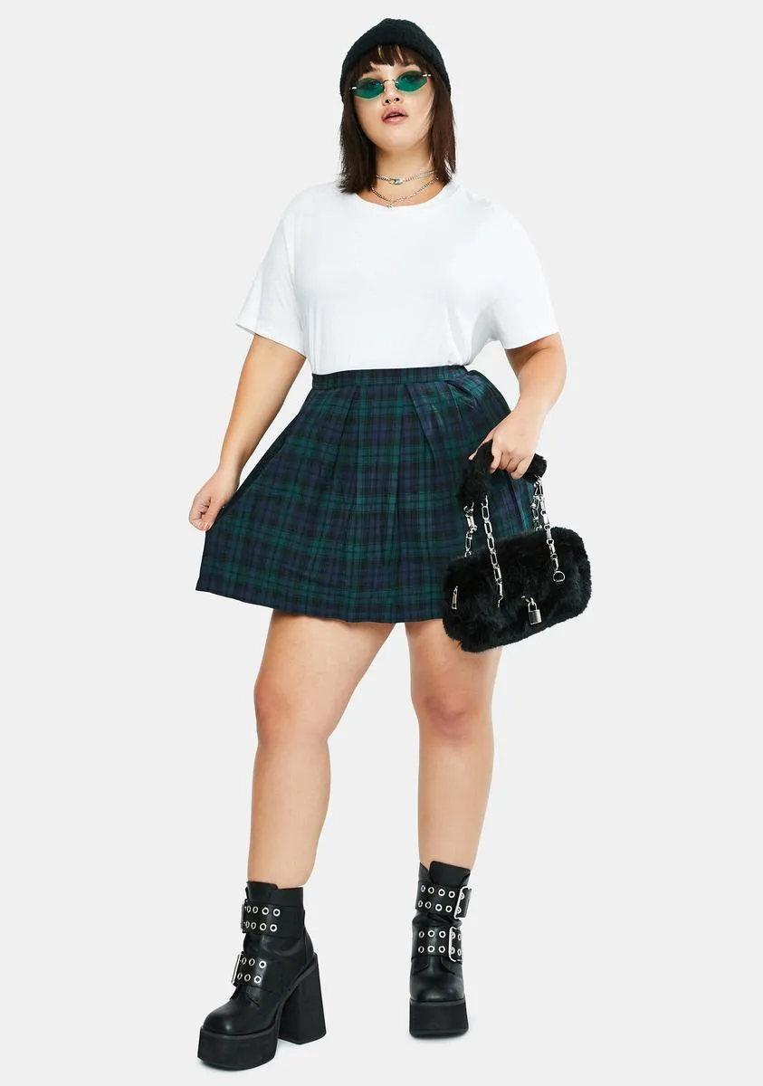 Her High School Hexes Plaid Pleated Skirt sold by Dolls Kill product image thumbnail 3