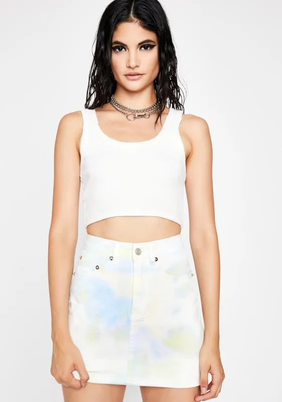 Mint Dessert Delight Tie Dye Skirt sold by Dolls Kill
