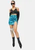 Butterfly Bloom Blue Wren Mini Skirt sold by Dolls Kill