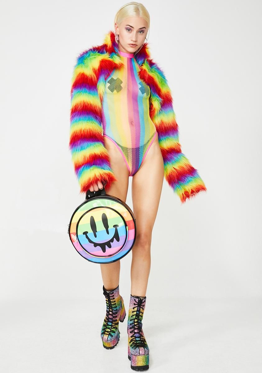 Unicorn Livin' Rainbow Bodysuit sold by Dolls Kill product image thumbnail 3
