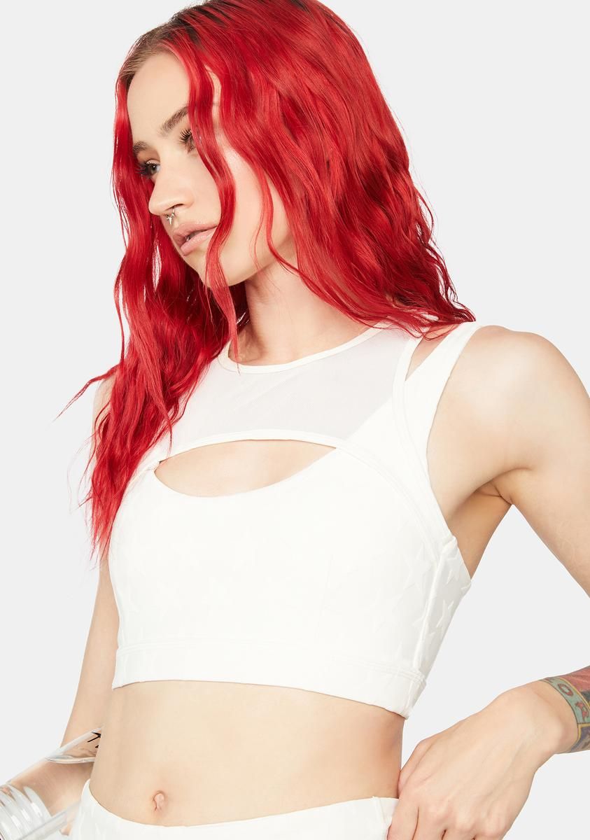 Cream Counting Constellations Sports Bra sold by Dolls Kill product image thumbnail 2