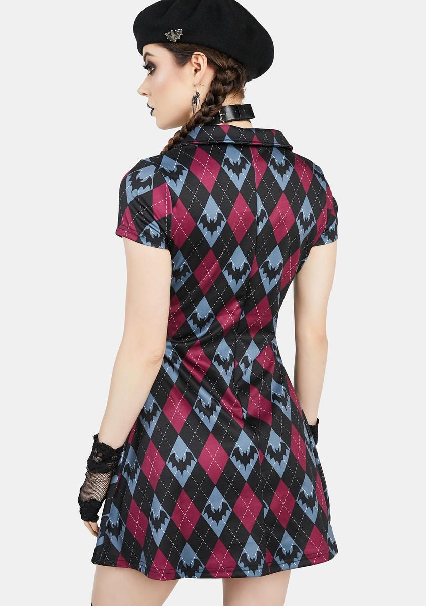 Bat To School Mini Dress sold by Dolls Kill product image thumbnail 4