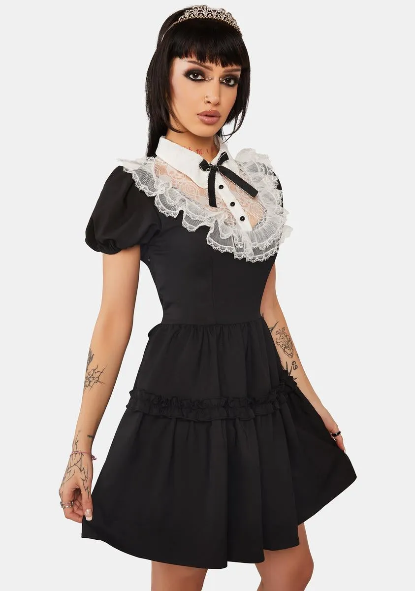 The Princess Comes Across Contrast Ruffle Collar Dress sold by Dolls Kill product image thumbnail 2