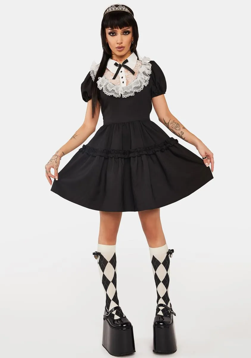 The Princess Comes Across Contrast Ruffle Collar Dress sold by Dolls Kill product image thumbnail 3