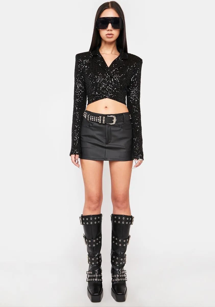 Party's Here Sequin Wrap Blazer sold by Dolls Kill product image thumbnail 5