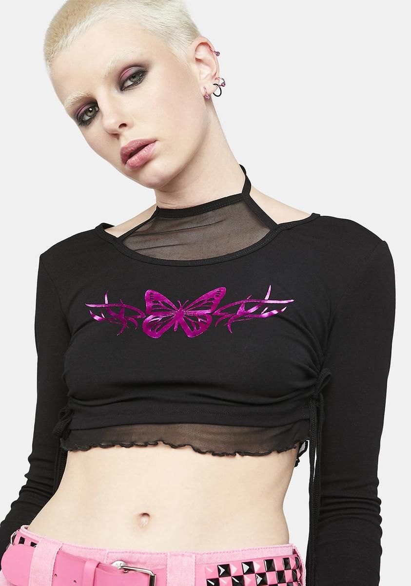 Trust My Instinct Graphic Crop Top sold by Dolls Kill product image thumbnail 2