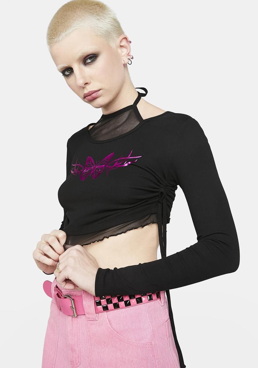 Trust My Instinct Graphic Crop Top sold by Dolls Kill product image thumbnail 3