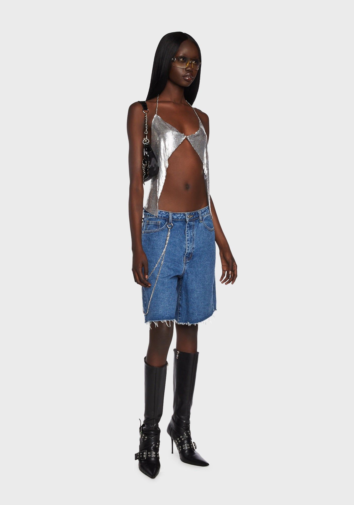 Celia Chainmail Open Back Bralette sold by Dolls Kill product image thumbnail 2