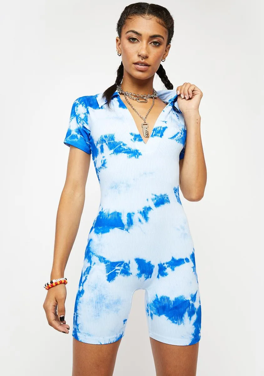 Polo Tie Dye Romper sold by Dolls Kill