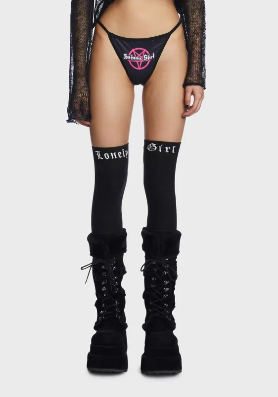Satanic Slut Graphic Thong sold by Dolls Kill