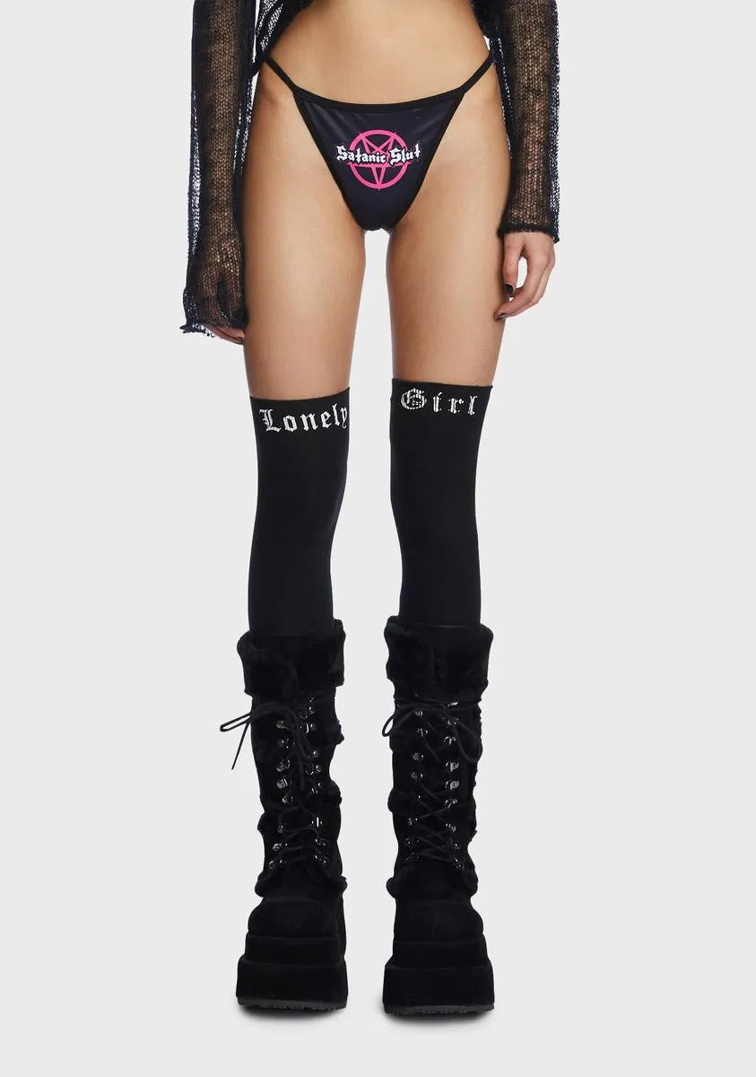 Satanic Slut Graphic Thong sold by Dolls Kill