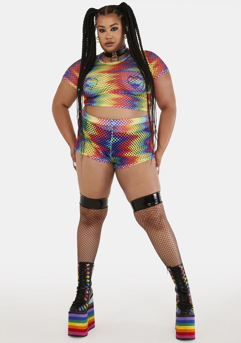 Plus Party People Shorts Set sold by Dolls Kill product image thumbnail 3