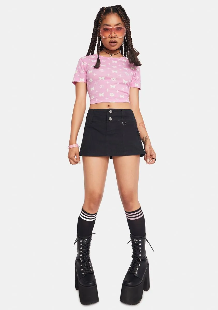 Butterfly Monogram Crop Top sold by Dolls Kill product image thumbnail 3