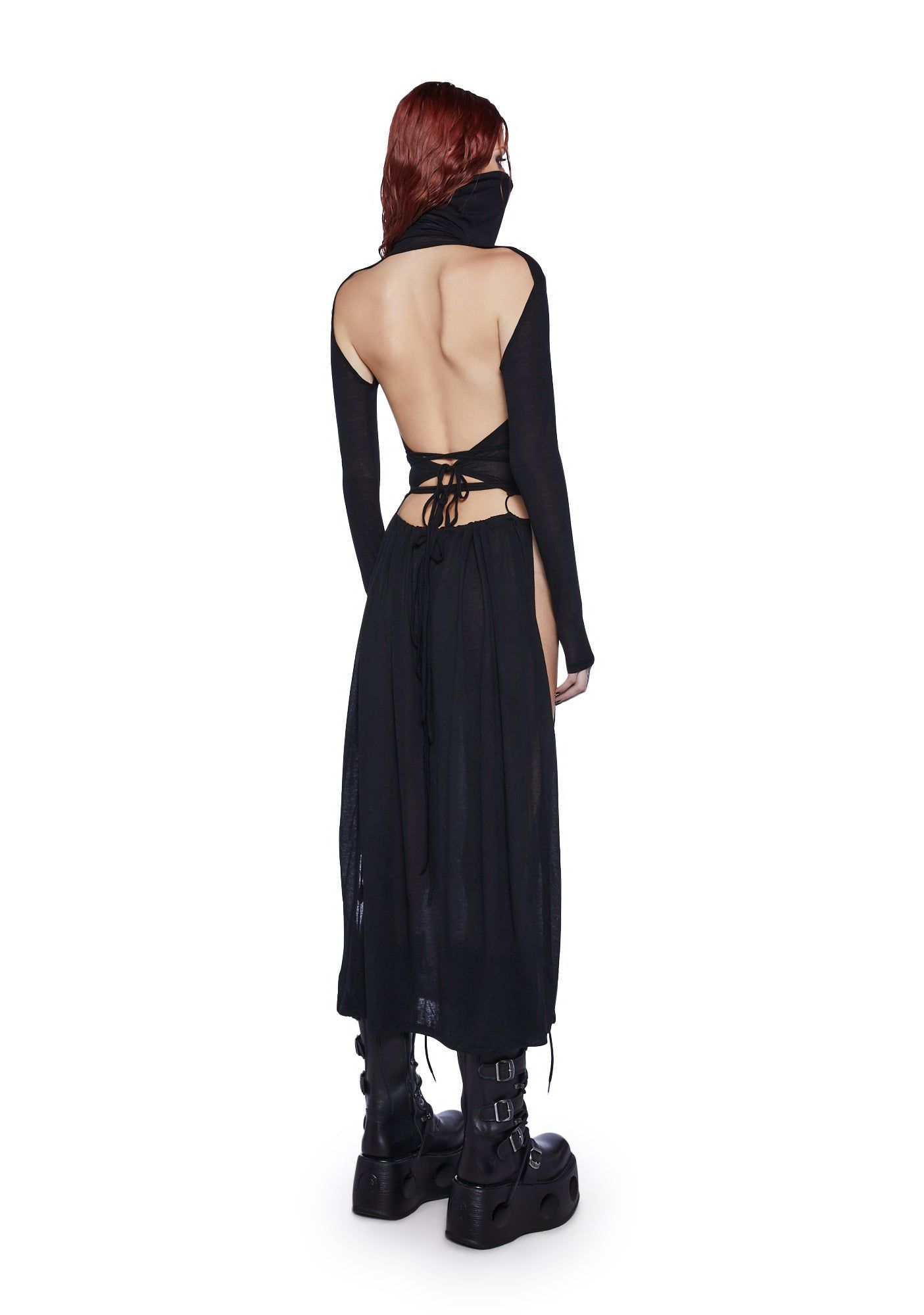 Flanger High Slit Maxi Dress sold by Dolls Kill product image thumbnail 4