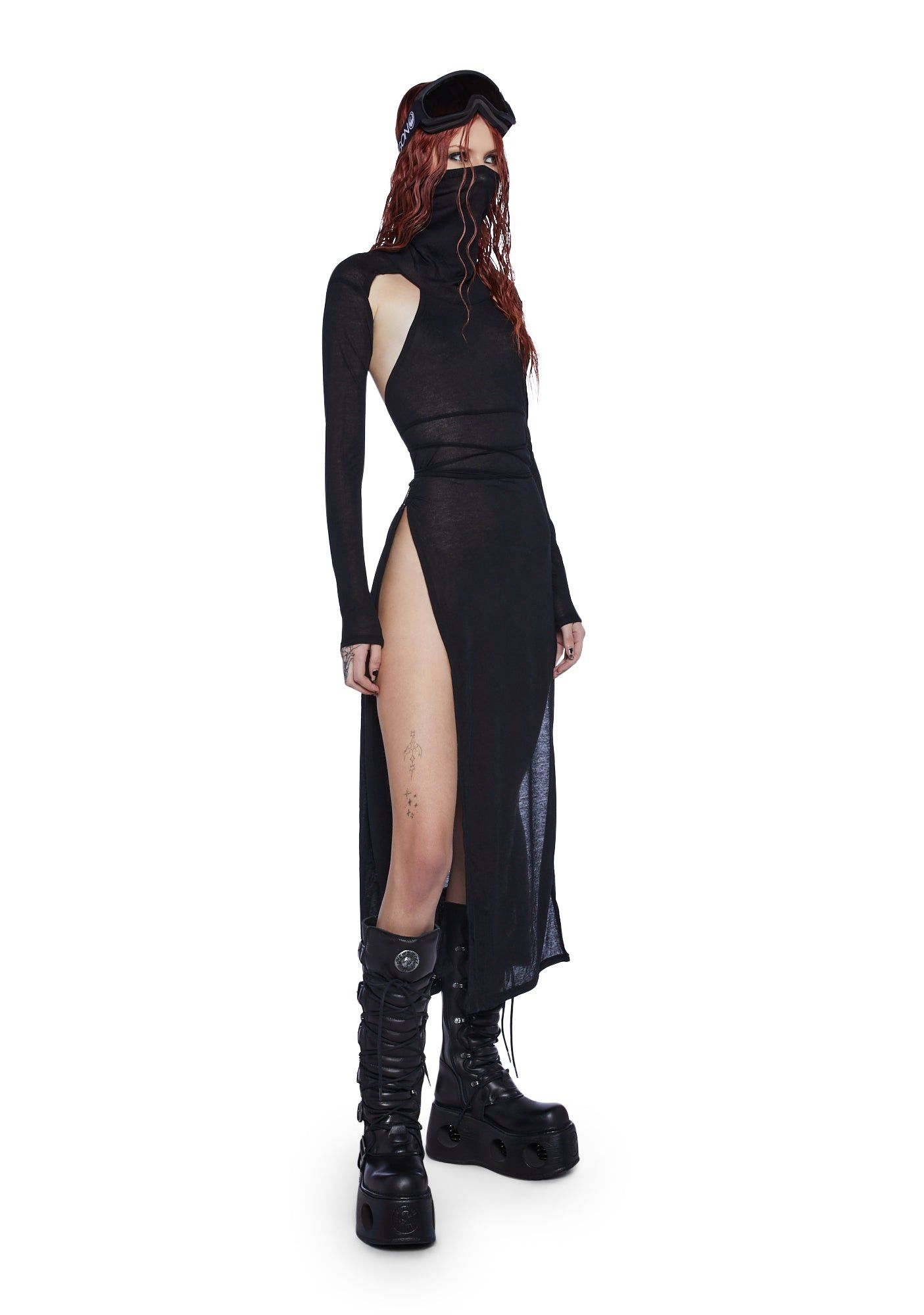 Flanger High Slit Maxi Dress sold by Dolls Kill product image thumbnail 5