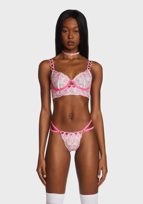 Heartbreaker Embroidered Bra sold by Dolls Kill