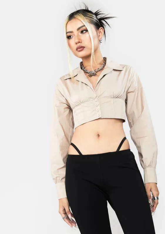 On My Own Time Button Up Shirt sold by Dolls Kill