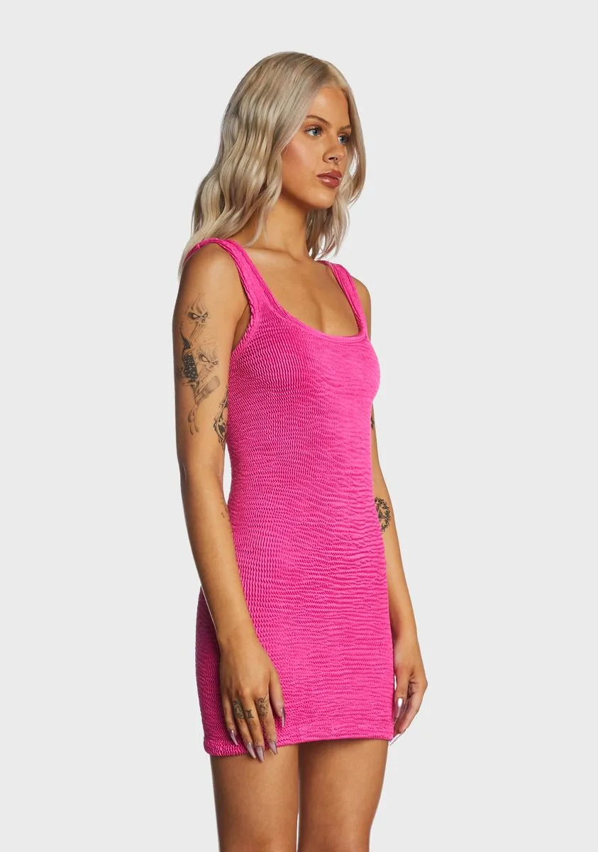 Fuchsia Wide-Strap Mini Dress sold by Dolls Kill product image thumbnail 3