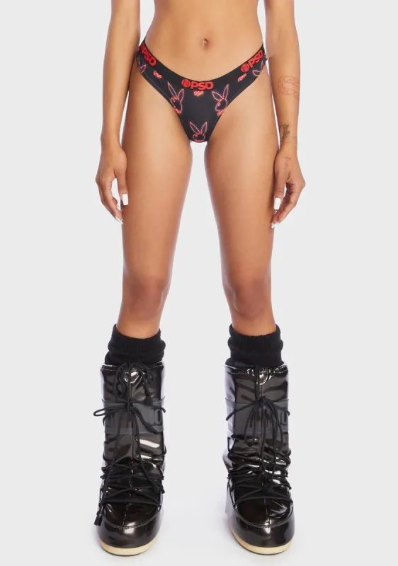 RHD Neon Playboy Thong sold by Dolls Kill