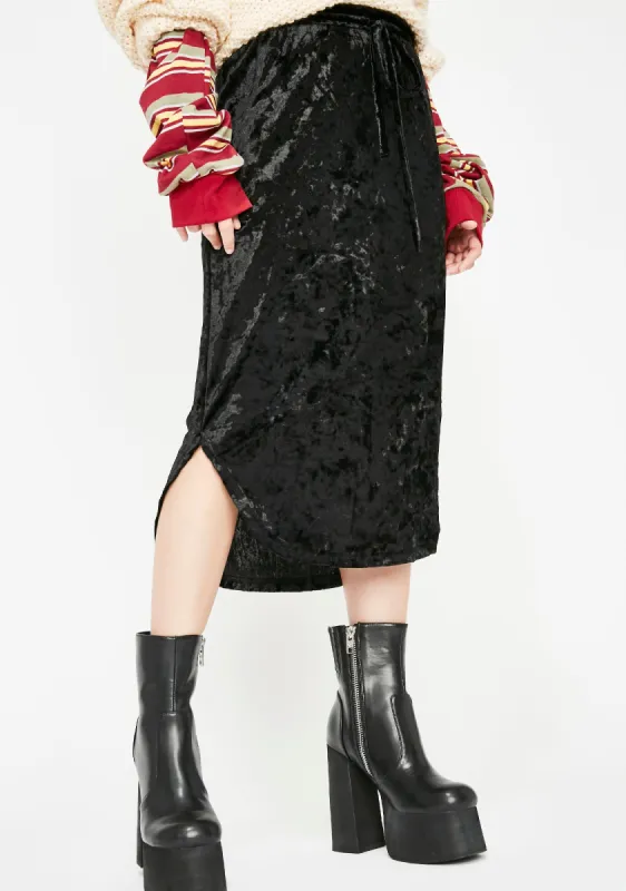 Sinful Straight Crushin' Midi Skirt sold by Dolls Kill