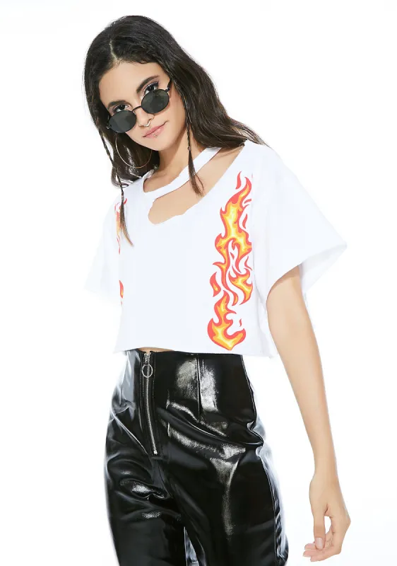 Fired Up Graphic Tee sold by Dolls Kill