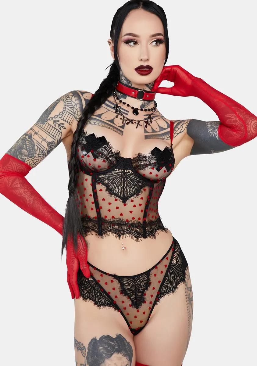 Passion Hour Bustier Set sold by Dolls Kill