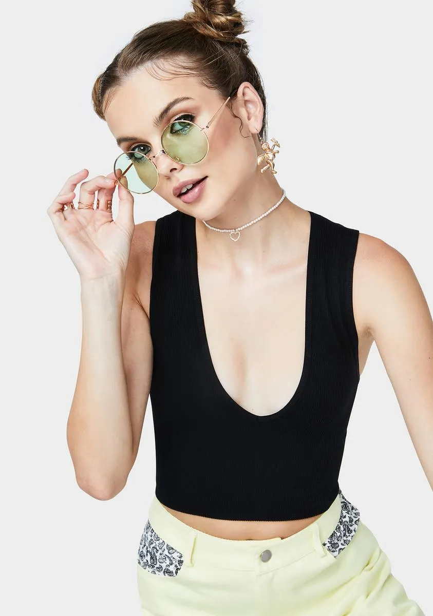 Don't Judge Me Plunge Top sold by Dolls Kill