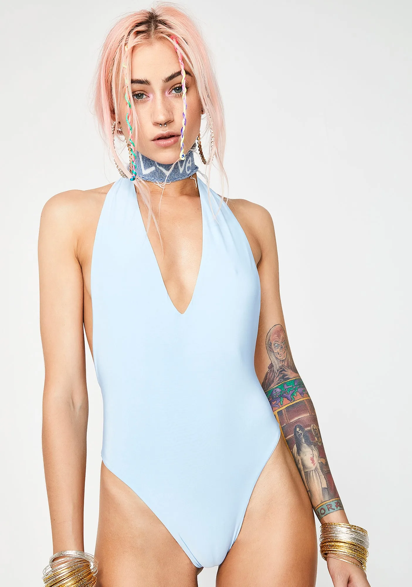 Break The Ice Halter Bodysuit sold by Dolls Kill