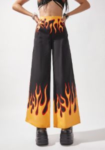 Watch It Burn Wide Leg Pants sold by Dolls Kill