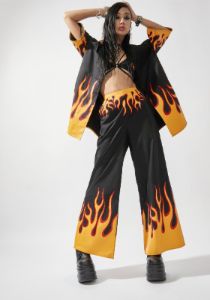 Watch It Burn Wide Leg Pants sold by Dolls Kill