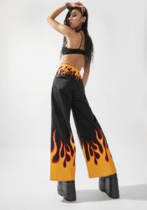 Watch It Burn Wide Leg Pants sold by Dolls Kill