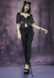 Secret Of Immortality Lace Corset Leggings sold by Dolls Kill