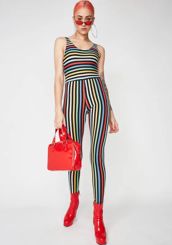 Stripe Unitard sold by Dolls Kill