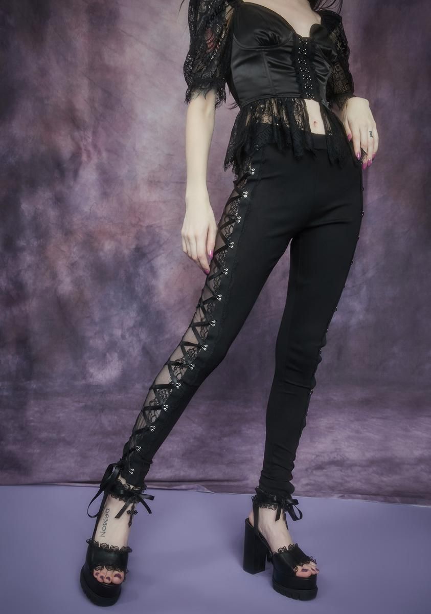 Secret Of Immortality Lace Corset Leggings sold by Dolls Kill