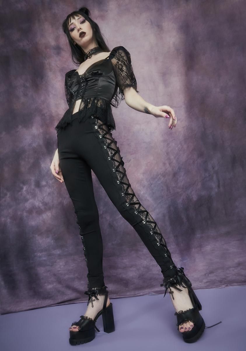 Secret Of Immortality Lace Corset Leggings sold by Dolls Kill product image thumbnail 2