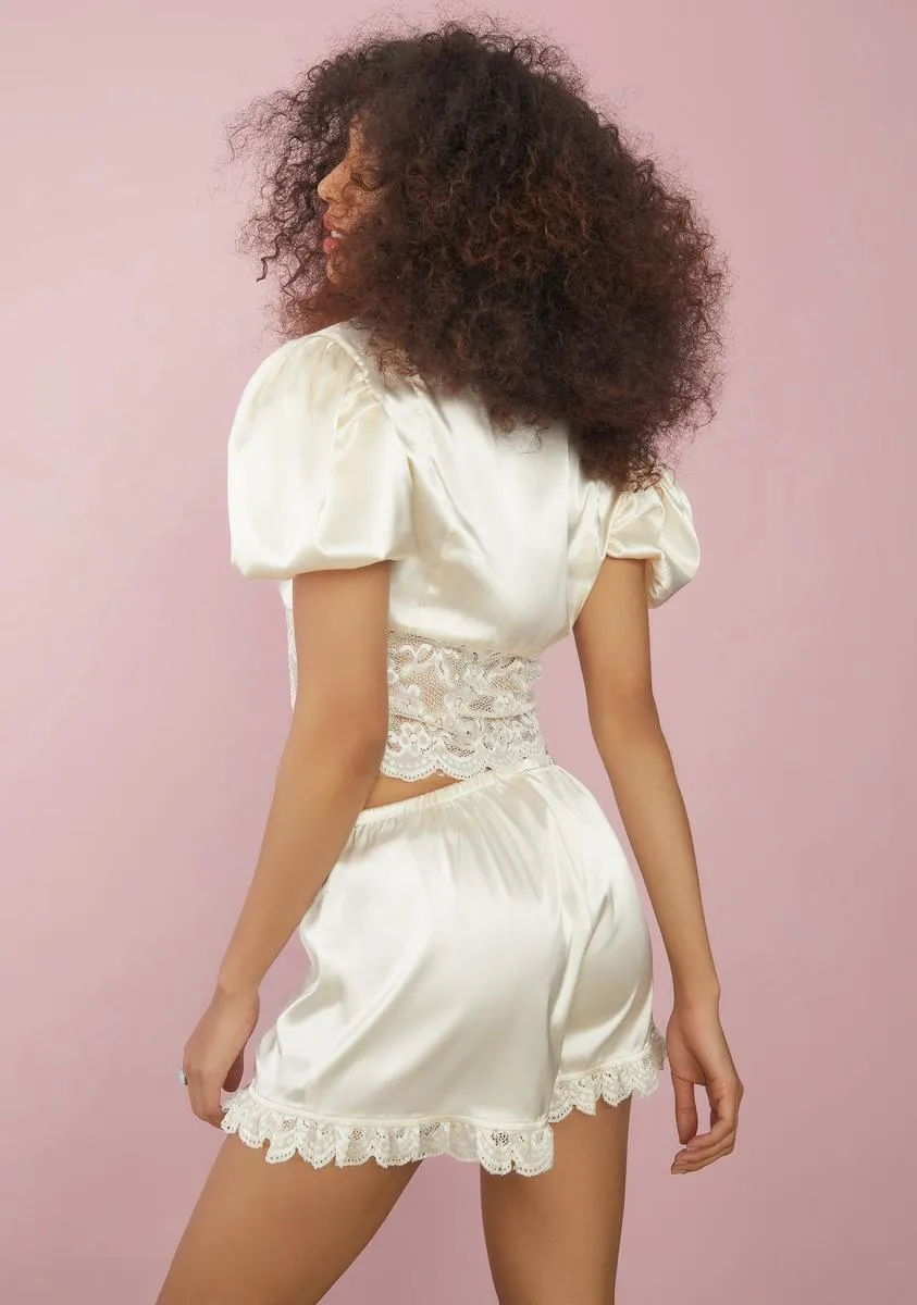 Milky Twilight Satin Lounge Set sold by Dolls Kill product image thumbnail 4